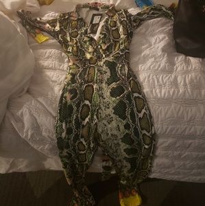 Snake print bodysuit